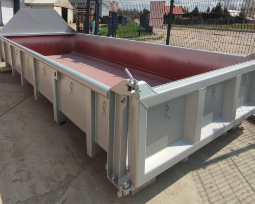 Grauer Bauschuttmulden-Container für die effiziente Entsorgung von Baumaterialien