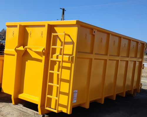 Gelber Container mit Leiter: außergewöhnliche Robustheit und Langlebigkeit