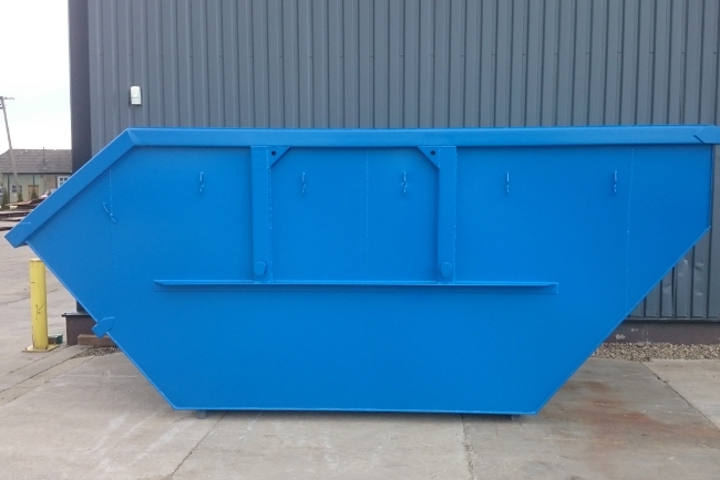 Blauer Abrollcontainer - Kontakt